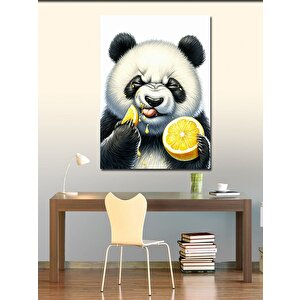 Kanvas Tablo Limon Yiyen Panda 70x100 cm