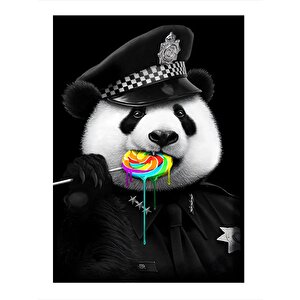 Lolipop Yiyen Panda Tasarım Mdf Tablo 35cm X50cm 35x50 cm