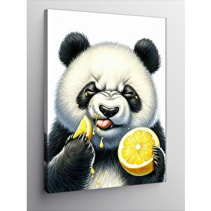 Kanvas Tablo Limon Yiyen Panda 100x140 cm