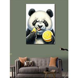 Kanvas Tablo Limon Yiyen Panda 100x140 cm