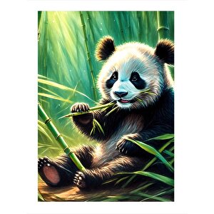 Bambu Yem Panda Mdf Poster 35cm X50cm 35x50 cm