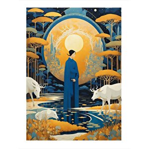 Dere Ve Orman Art Mdf Tablo 25cmx 35cm 25x35 cm