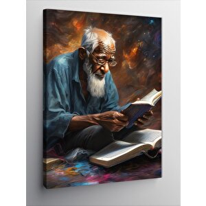 Kanvas Tablo Kitap Okuyan Adam