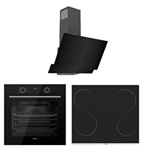 Fryart Ms Serisi Siyah Cam Ankastre Elektrikli Set D063 - Ms261 - Xe63cs Fryart