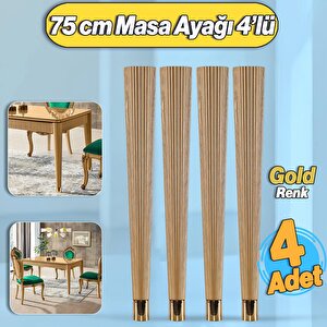 4 Adet Suit Masa Dresuar Ayağı 75 Cm Plastik Gold Altın Ayak Mutfak Yemek Masası Mobilya Ayakları