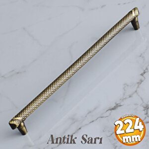 Dekor Eskitme Antik Sarı Metal 224 Mm Mobilya Mutfak Çekmece Dolap Dolabı Kulpu Kulbu Kulpları