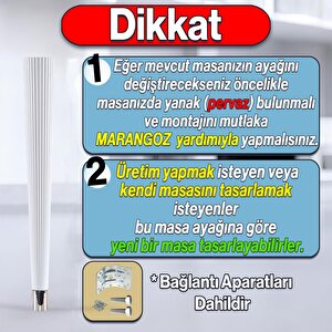 Suit Masa Dresuar Ayağı 75 Cm Plastik Beyaz Ayak Mutfak Yemek Masası Mobilya Ayakları Beyaz