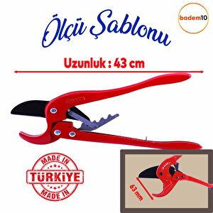 Vira Pvc Profesyonel Plastik Boru Kesme Makası 63 Mm Çelik