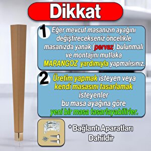 Elit Masa Dresuar Ayağı 75 Cm Plastik Gold Altın Ayak Mutfak Yemek Masası Mobilya Ayakları