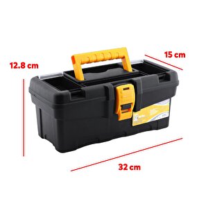 Bölmeli Taşınabilir Kulplu Takım Çantası Alet Çanta 32 Cm Plastik Açma Kapatmalı 13'' İnç Organizer
