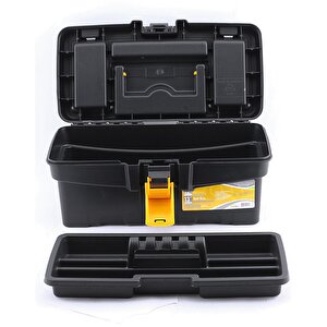 Bölmeli Taşınabilir Kulplu Takım Çantası Alet Çanta 32 Cm Plastik Açma Kapatmalı 13'' İnç Organizer