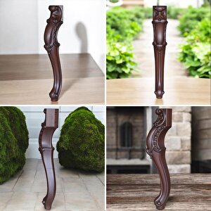 4 Adet Valenta Masa Dresuar Ayağı 76 Cm Ahşap Desenli Ayak Mutfak Yemek Masası Mobilya Ayakları