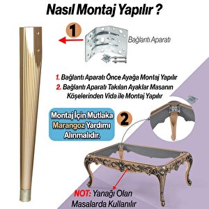 Suit Masa Dresuar Ayağı 75 cm Plastik Gold Altın Ayak Mutfak Yemek Masası Mobilya Ayakları