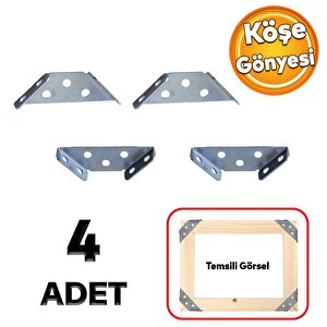 Metal Çok Amaçlı Köşe Birleştirme Aparatı Pvc Ahşap Çerçeve Tablo Sineklik Montaj 4 Adet Köşe Gönye