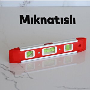 Mini Su Terazisi 22 Cm İnşaat Duvar Fayans Marangoz Mühendislik Ölçüm Aluminyum Eğik Ölçme