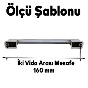 Cemre Kulp 160 Mm Metal Krom Mobilya Çekmece Mutfak Dolabı Dolap Kapak Kulpları Kulbu Kulpu