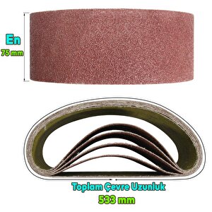 Sonsuz Bant 60 Kum Tank Palet Zımpara Kağıdı 75 X 533 Mm (10 Adet)