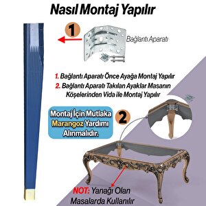 4 Adet Elit Masa Dresuar Ayağı 75 Cm Plastik Antrasit Ayak Mutfak Yemek Masası Mobilya Ayakları