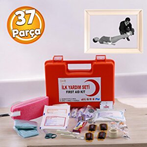 İlk Yardım Çantası Hayati Acil Müdahele Seti Oto Ecza Dolabı Kiti 37 Parça Kaza Yara Yaralanma Band