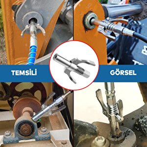 Mandallı Gres Pompası Ucu Memesi El Tipi Manuel Yağlama Bakım Gres Tabancası Kuplörü 9 Cm Uç