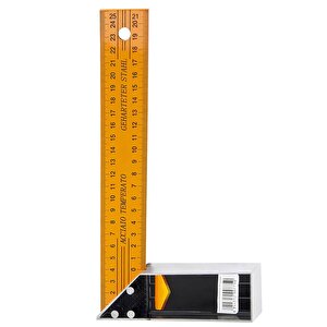 Alüminyum L Gönye Sarı Gönye Cetvel Kaynak Kaynakçı Marangoz Gönyesi 250 Mm