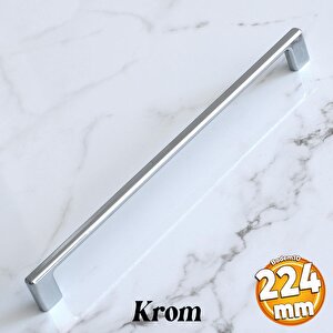 Merve Krom Metal Kulp 192 Mm-19.2 Cm Mobilya Çekmece Mutfak Dolabı Dolap Kapak Kulpları Kulbu Kulpu
