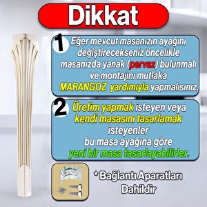 Sütun Masa Dresuar Ayağı 77 Cm Plastik Ayak Krem Altın Mutfak Yemek Masası Mobilya Ayakları Gold