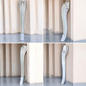 Sütun Masa Dresuar Ayağı 77 Cm Plastik Ayak Krem Altın Mutfak Yemek Masası Mobilya Ayakları Gold