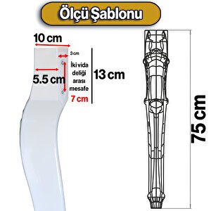 4 Adet Rosa Masa Dresuar Ayağı 75 Cm Plastik Krem Kahverengi Mutfak Yemek Masası Mobilya Ayakları