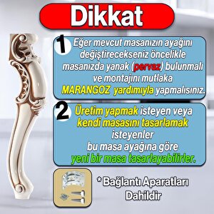Valenta Masa Dresuar Ayağı 76 Cm Plastik Ayak Mutfak Yemek Masası Mobilya Ayakları Krem Kahve