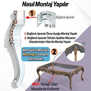 Valenta Masa Dresuar Ayağı 76 Cm Plastik Ayak Mutfak Yemek Masası Mobilya Ayakları Krem Kahve