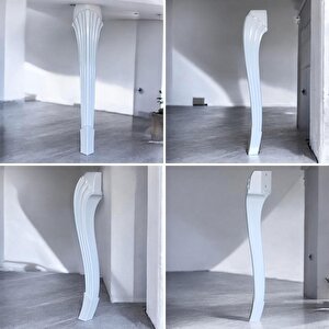4 Adet Sütun Masa Dresuar Ayağı 77 Cm Plastik Ayak Beyaz Mutfak Yemek Masası Mobilya Ayakları Beyaz
