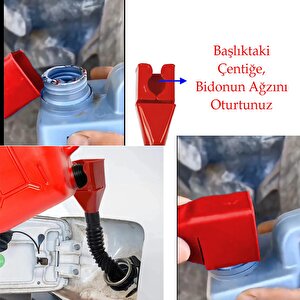 Akrobat Plastik Bidon Ağzı Huni Mazot Sıvı Yağ Benzin Su Pratik Boşaltma Uzayan Kısalan Oynar Uçlu