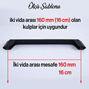 Gökçe Kulp Siyah Metal 160 Mm - 16 Cm Mobilya Mutfak Çekmece Dolap Dolabı Kapak Kulbu Kulpu Kulpları