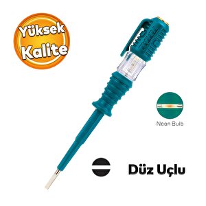 Total Kontrol Kalemi 140 Mm Elektrik Priz Faz Voltaj Kontrol Tornavidası Düz Uçlu Tht291408