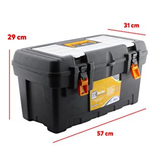 Bölmeli Taşınabilir Kulplu Takım Çantası Alet Çanta 57 Cm Plastik Açma Kapatmalı 22'' İnç Organizer