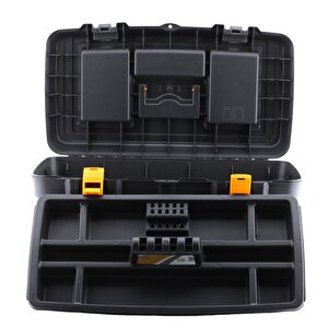 Bölmeli Taşınabilir Kulplu Takım Çantası Alet Çanta 57 Cm Plastik Açma Kapatmalı 22'' İnç Organizer