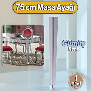 Elit Masa Dresuar Ayağı 75 Cm Plastik Gümüş Ayak Mutfak Yemek Masası Mobilya Ayakları