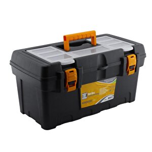 Taşınabilir Kulplu Bölmeli Takım Çantası Alet Çanta 49 Cm Plastik Açma Kapatmalı 19'' İnç Organizer