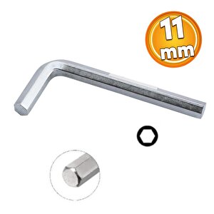 Allen Alyan Anahtar 11 Mm Altıgen Köşeli Vida Somun Sıkma Sökme Metal 1 Adet