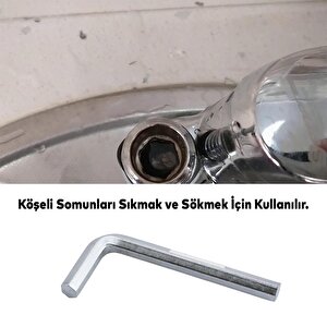 Allen Alyan Anahtar 11 Mm Altıgen Köşeli Vida Somun Sıkma Sökme Metal 1 Adet