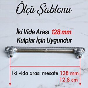 Dekor Krom Metal Kulp 128 Mm 12.8 Cm Mobilya Çekmece Mutfak Dolabı Dolap Kulpları Kapak Kulpu Kulbu