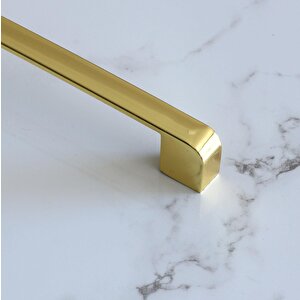 Gölcük Oval Gold Mobilya Mutfak Dolabı Çekmece Dolap Kapak Kulpu Kulbu 224 Mm Metal Kulp Altın