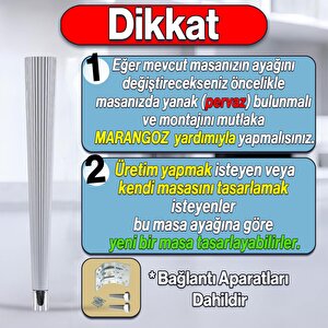 Suit Masa Dresuar Ayağı 75 Cm Plastik Gümüş Ayak Mutfak Yemek Masası Mobilya Ayakları