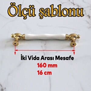 Pepuza Gerçek Porselen Altın Gold 160 Mm Mobilya Mutfak Kulp Çekmece Dolap Kulplar Kulpu Kulbu