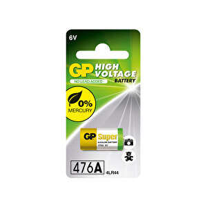 Gp Batteries 476a Süper Alkalin 476a/px28a/a544/4lr44 Boy Pil, 6 Volt, Tekli Kart