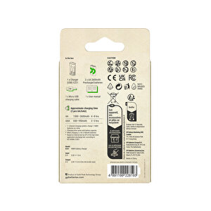 Gp E221 Usb Pil Şarj Cihazı 2 Adet 2600 Aa Kalem Pilli Set