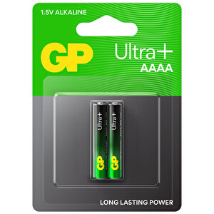 GP Batteries 25A Ultra Plus Lr8D425/E96/AAAA Boy İncenin İncesi Pil, 1.5 Volt, 2'li Kart