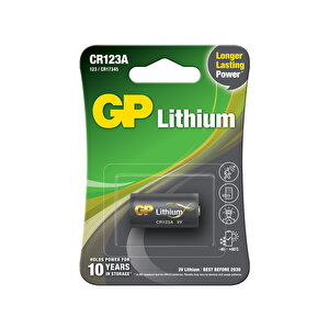 Gp Batteries Cr123a Dl123a/cr123a Boy Lityum Pil, 3 Volt, Tekli Kart