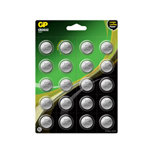 Gp Batteries Cr2032 2032 Boy Lityum Düğme Pil, 3 Volt, 20'li Kart